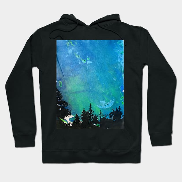 "The Aurora Spell" original painting by Margo Humphries Hoodie by Margo Humphries Art